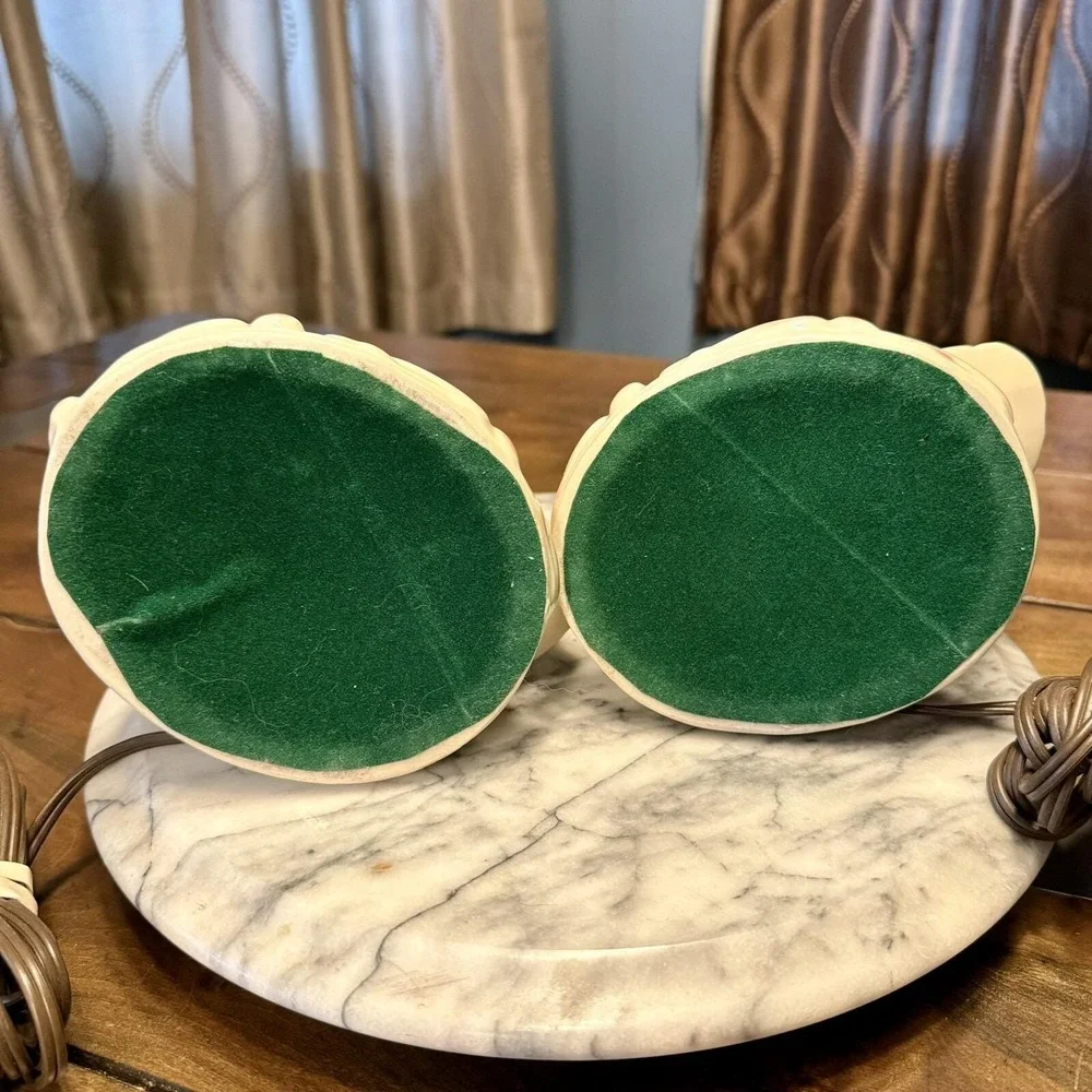 2 VTG 60s Porcelain Restoration Rococo Lights Couple Lamps‎ Vanity Boudoir Table